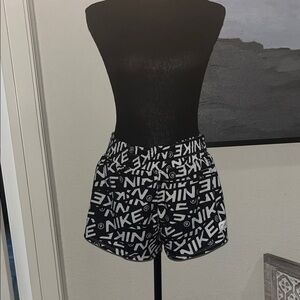 Nike Women's Athletic Shorts in Black and White